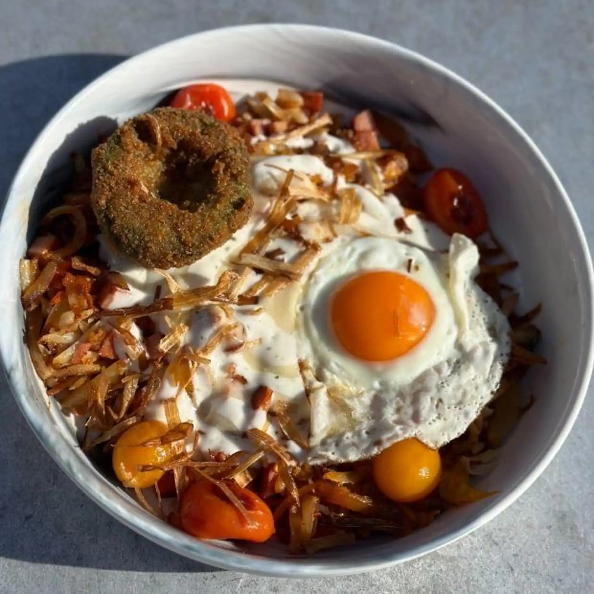 Breakfast hash bowl at Hash House Lambertville